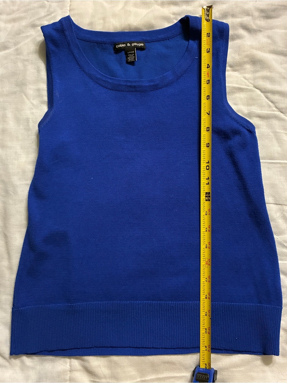 Cable & Gauge Cobalt Blue Knit Tank